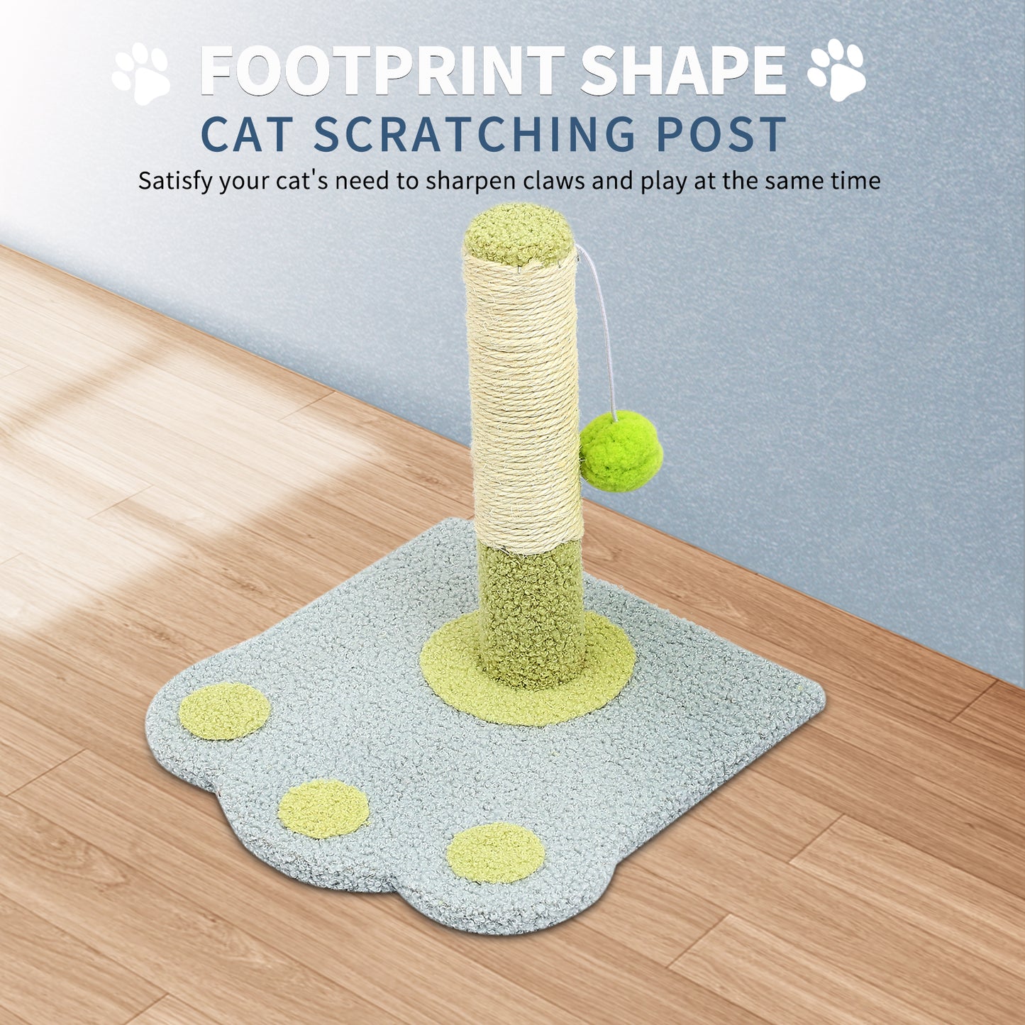 Paw Footprint Cat Scratch Post