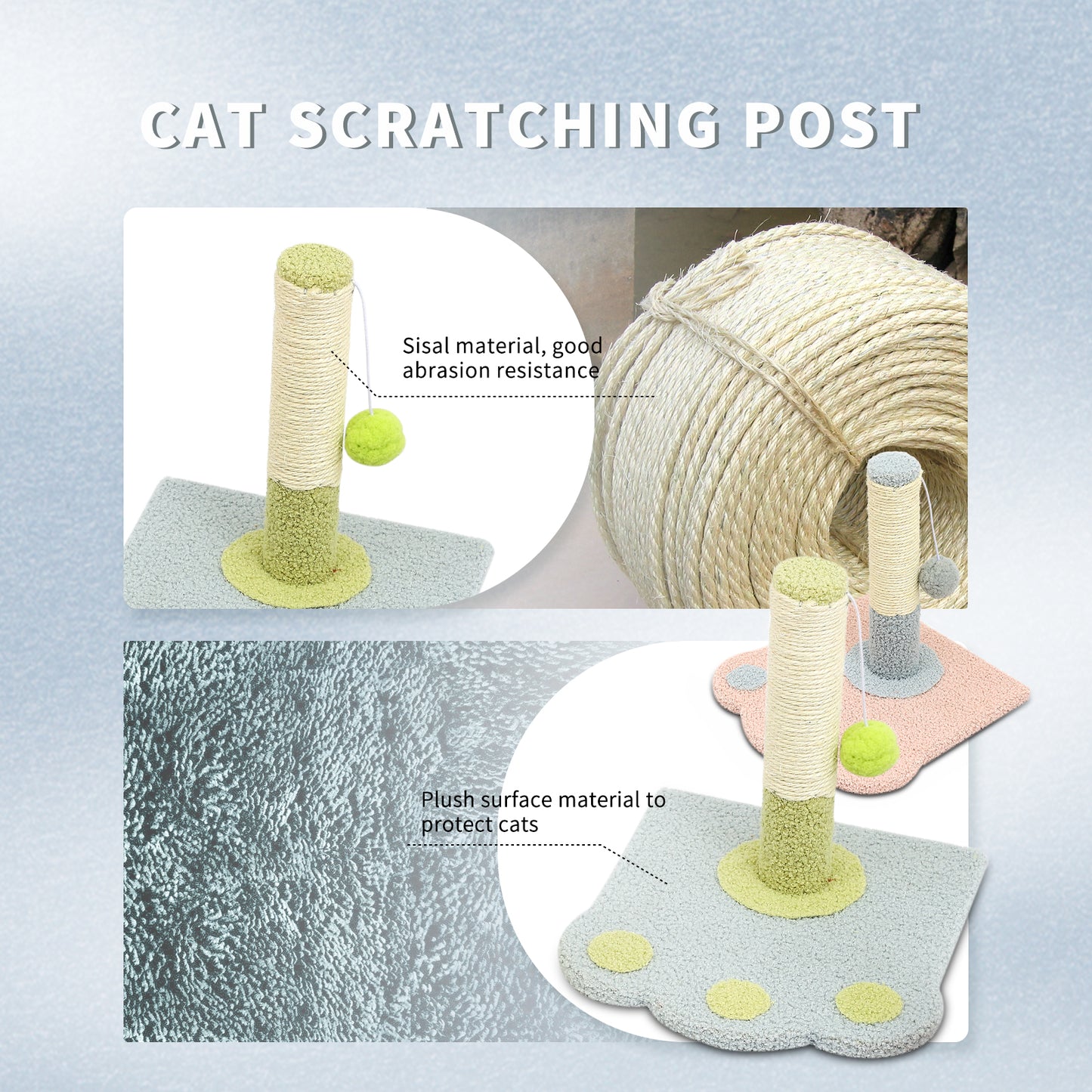 Paw Footprint Cat Scratch Post