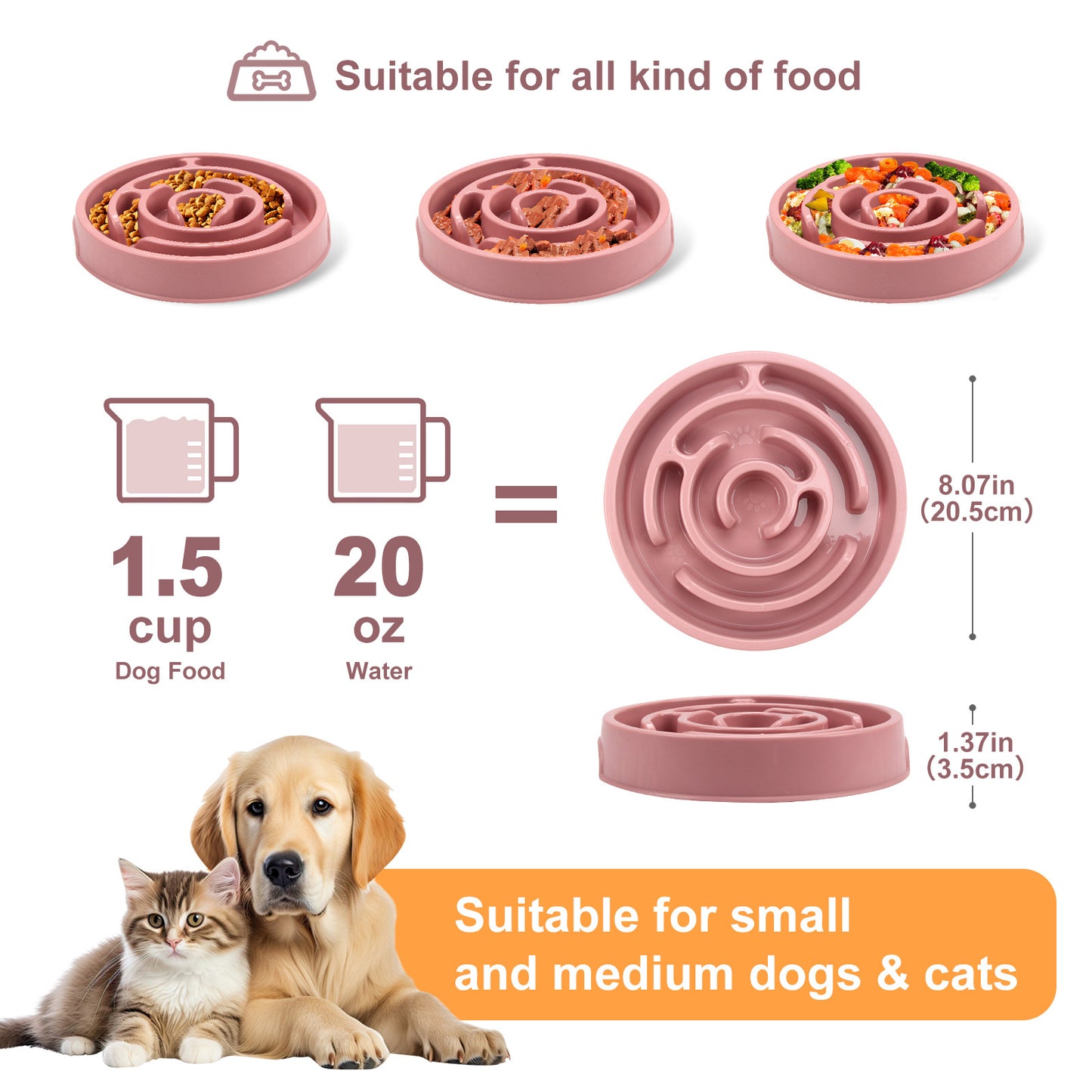 Slow Feeding Pet Bowl