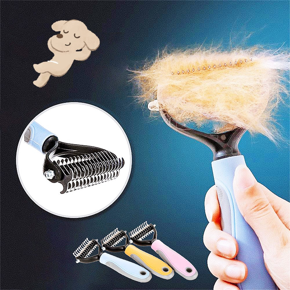 Dog & Cat Deshedding Brush – Remove Loose Fur & Reduce Shedding