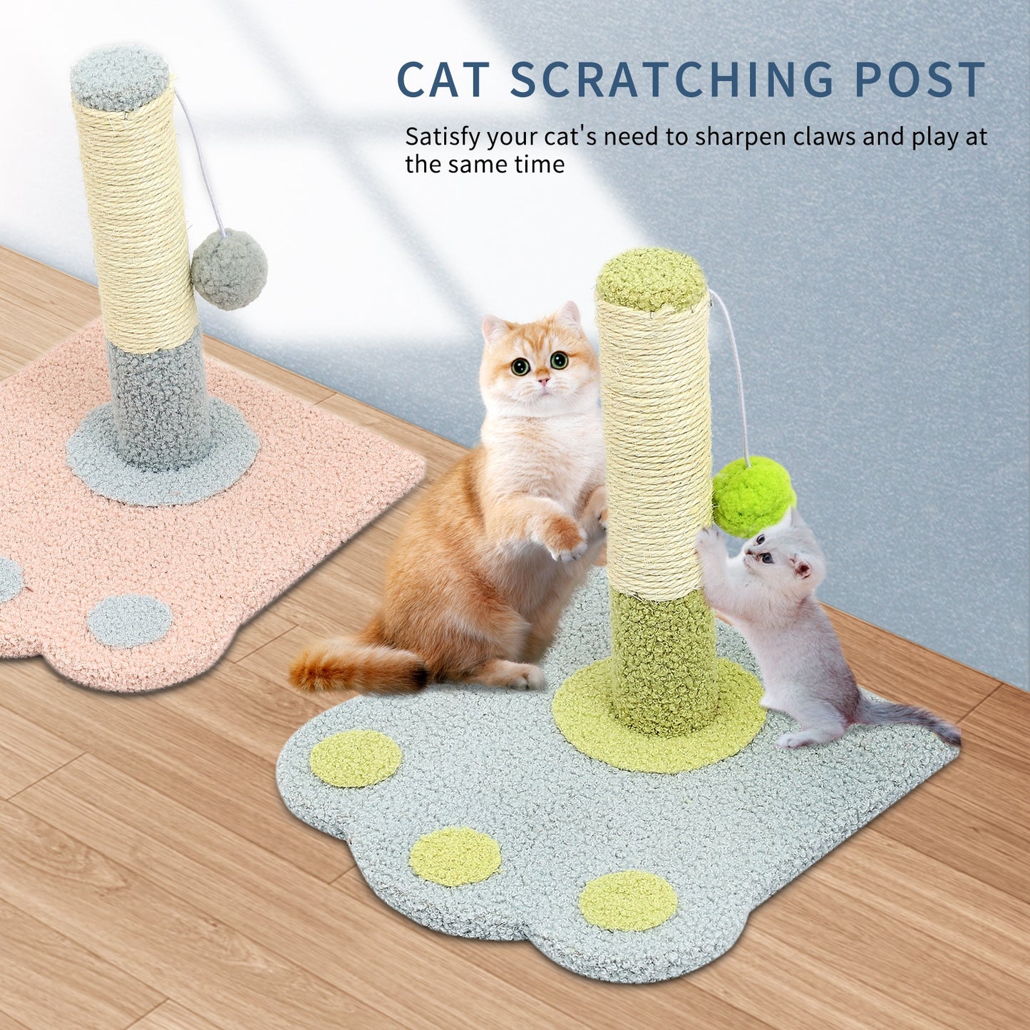 Paw Footprint Cat Scratch Post
