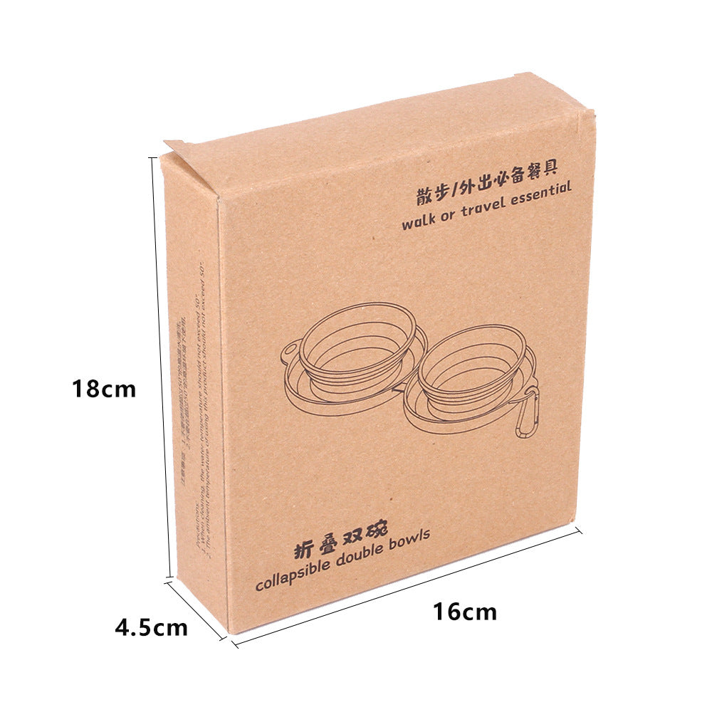 Foldable Double Pet Travel Bowl